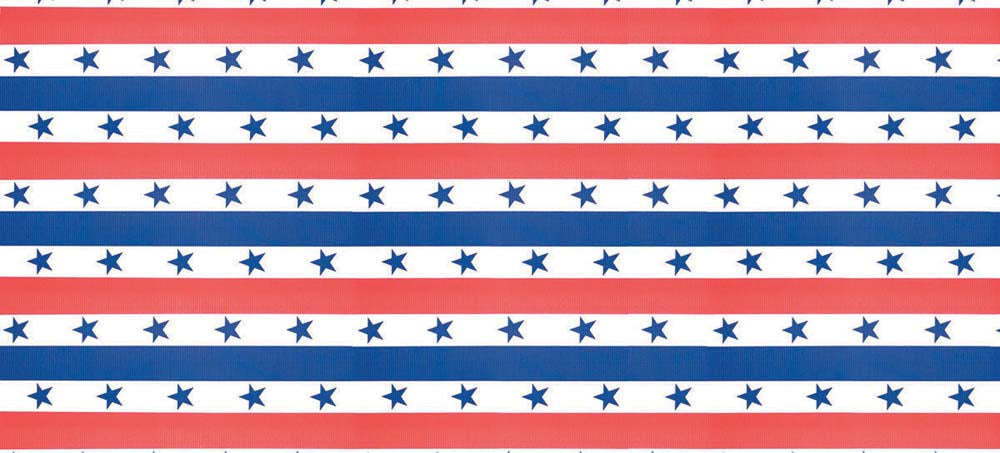 Fadeless Bulletin Board Designs 48" x 50 ft - Patroitic Stripes banner