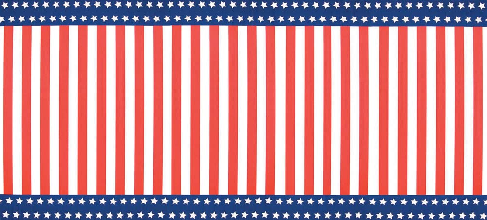Fadeless Bulletin Board Designs 48" x 50 ft - Stars and Stripes banner