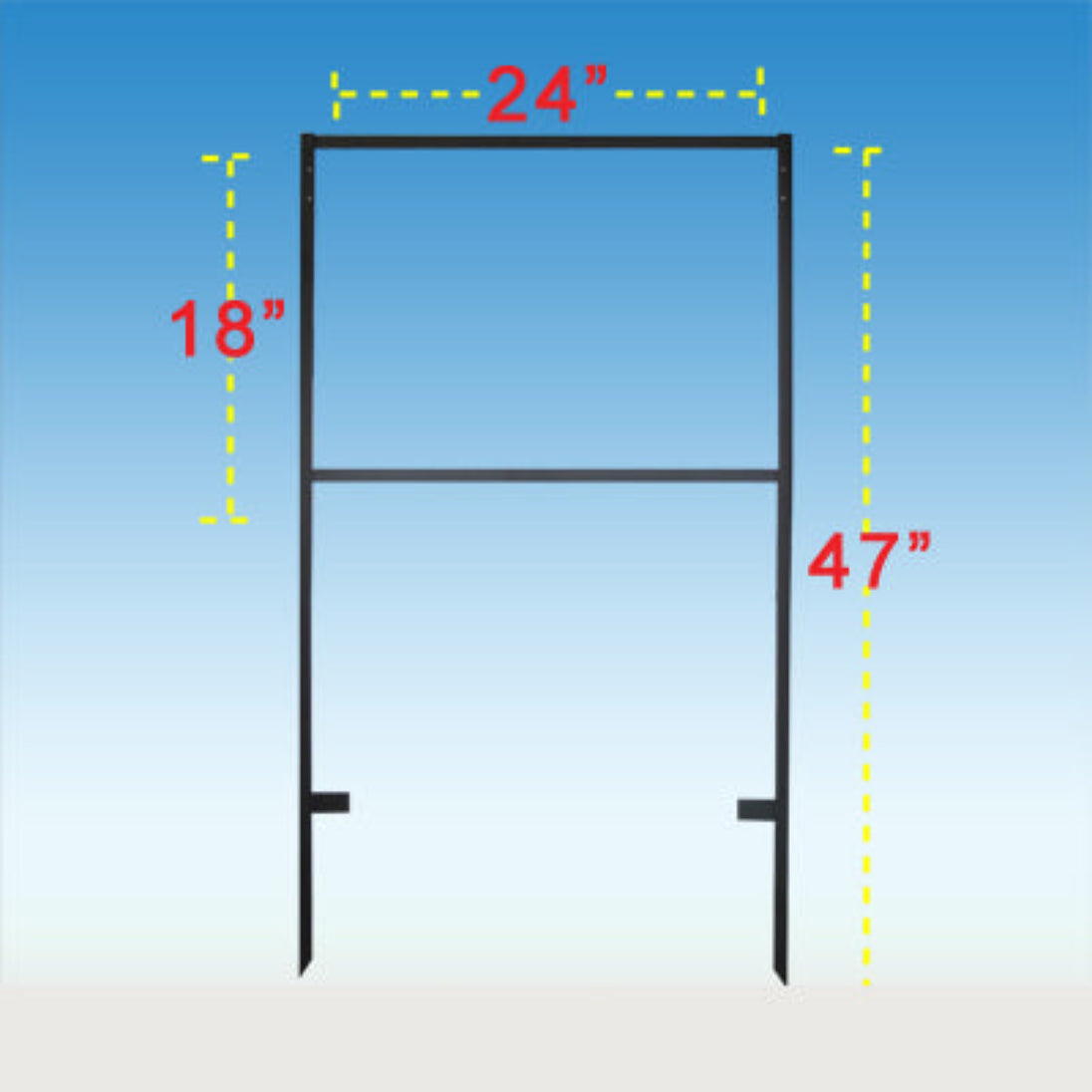 Double Sign Post Frame 18x24 Double Stake Sign Frame – Yard Sign Holder Steel