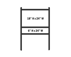 Sign Stake - Double Stake Sign Frame With Bottom Rider
