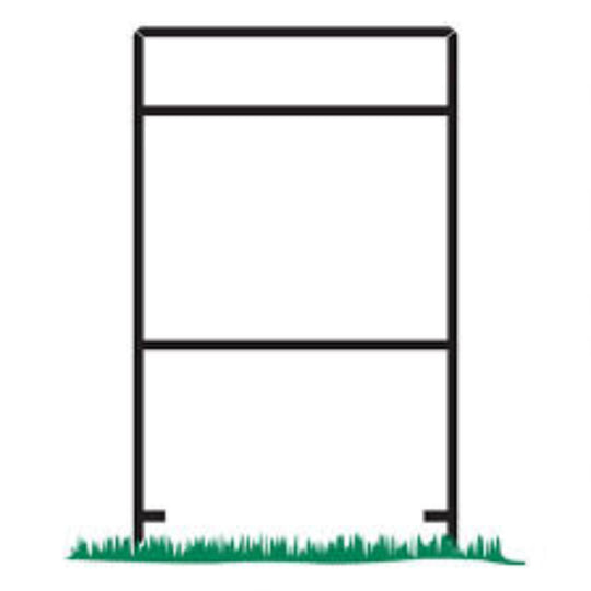 Sign Stake - Double Stake Sign Frame With Top Rider