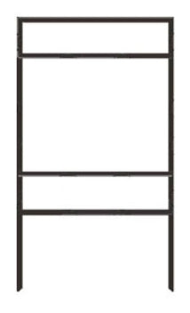 Sign Stake - Double Stake Sign Frame With Top & Bottom Rider