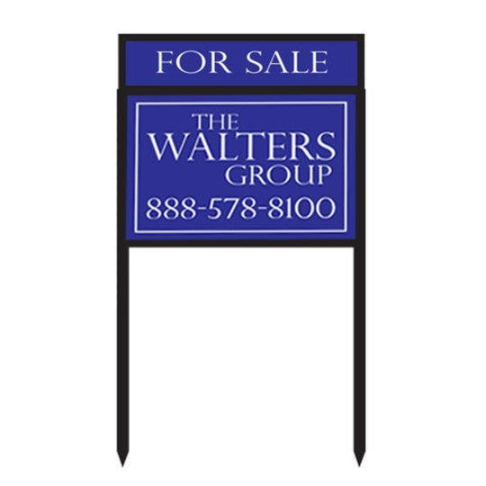 Sign Stake - Double Stake Sign Frame With Top Rider