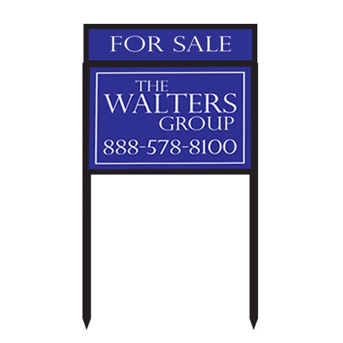 Sign Stake - Double Stake Sign Frame With Top Rider