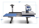 Dual Air Fusion IQ® Heat Press Machine dims