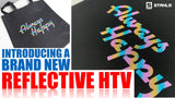 Stahls Reflective Glitter HTV square picture Rainbow bag