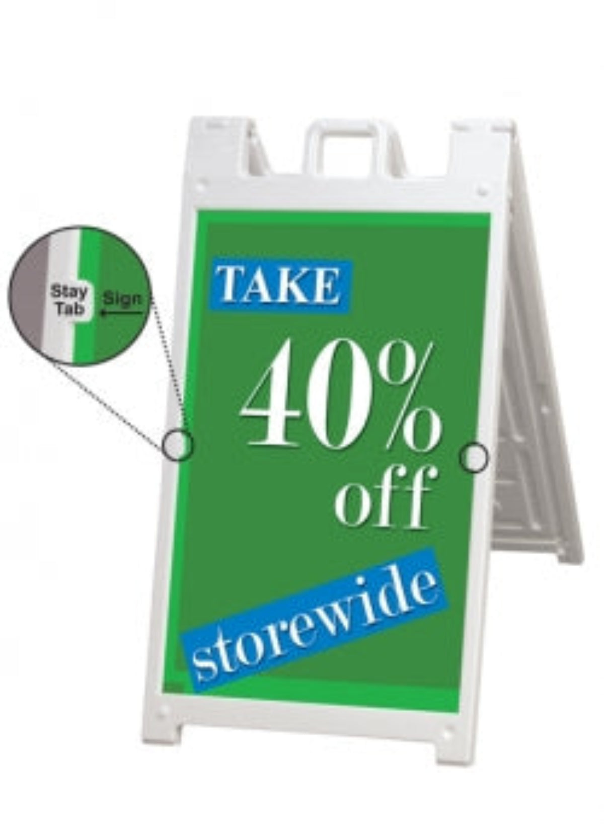 SIGNICADE Deluxe A-Frame Sidewalk Signs – White & Black