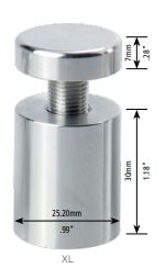 Pizazz Aluminum Mono-Mounts Natural X-Large 1" A&E 2-Pk