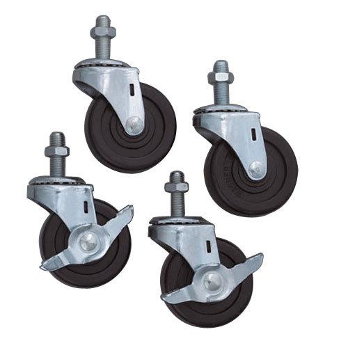 Set of 4 Casters, Wheels for Racks (CLOSE OUT)