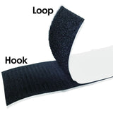 Velcro - 1" White or Black Hook (hard tooth side) 1"x27.5yd or 82.5ft