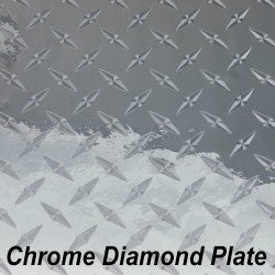 Diamond Plate Silver Chrome Permanent Adhesive Decorative Vinyl Film