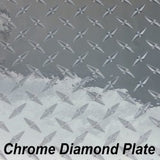 Diamond Plate Silver Chrome Permanent Adhesive Decorative Vinyl Film